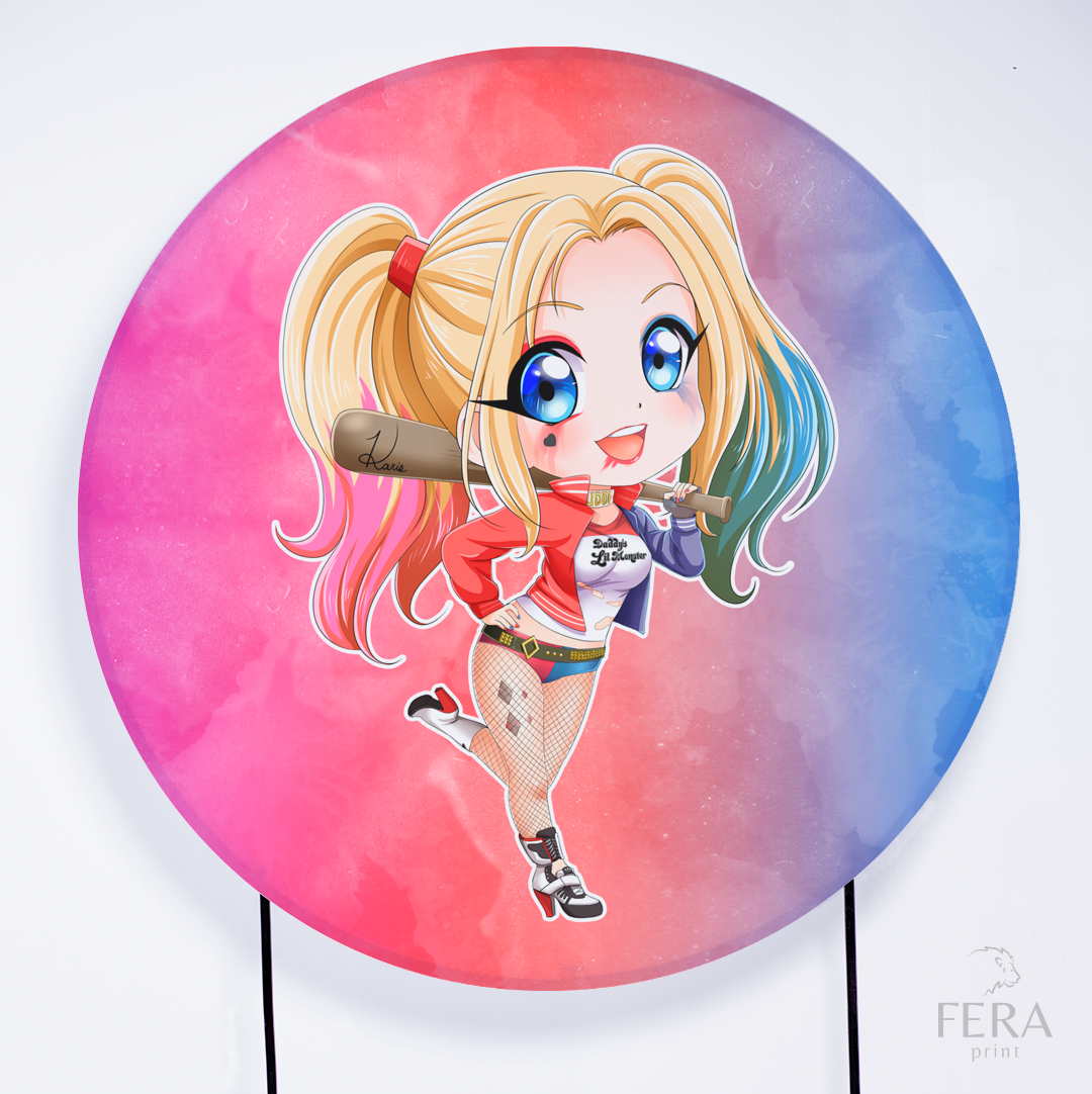 Painel Redondo Vilã Baby Sublimado