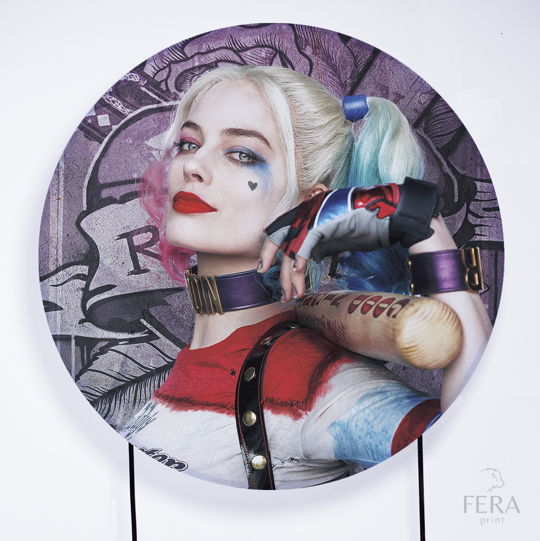 Painel Redondo Vilã Filme Sublimado