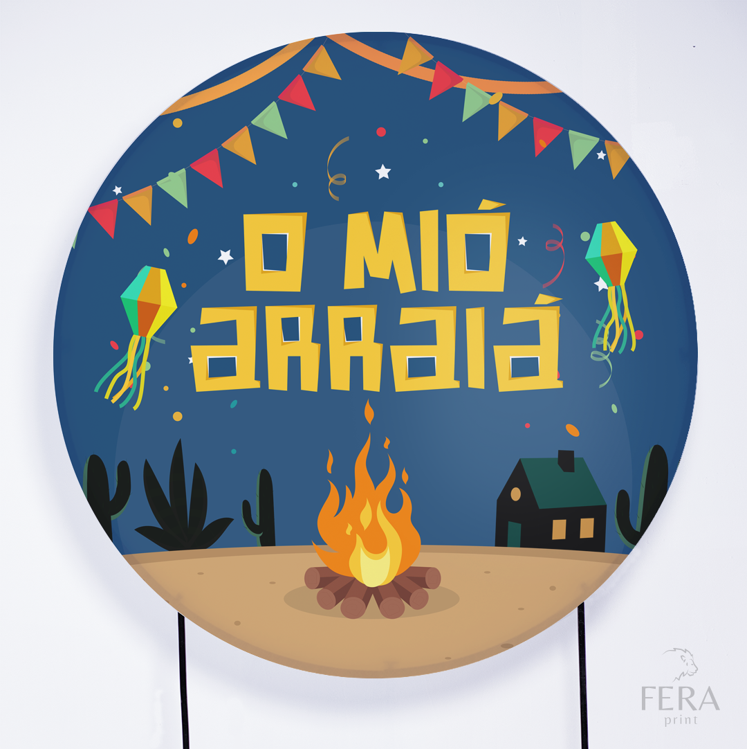 Kit Capa Cilindros + Capa Painel O Mió Arraiá Azul Sublimado