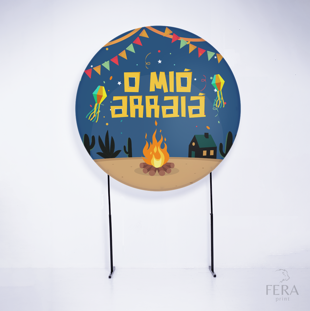 Kit Capa Cilindros + Capa Painel O Mió Arraiá Azul Sublimado