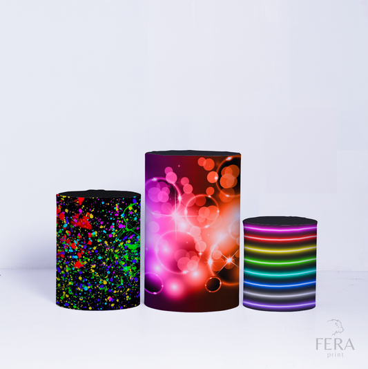 Trio Capa Cilindro Neon Preto c/ Elástico