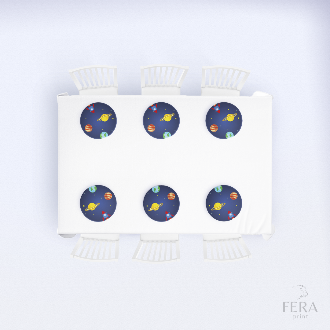 Kit 6 Capas de Sousplat Astronauta Sublimado