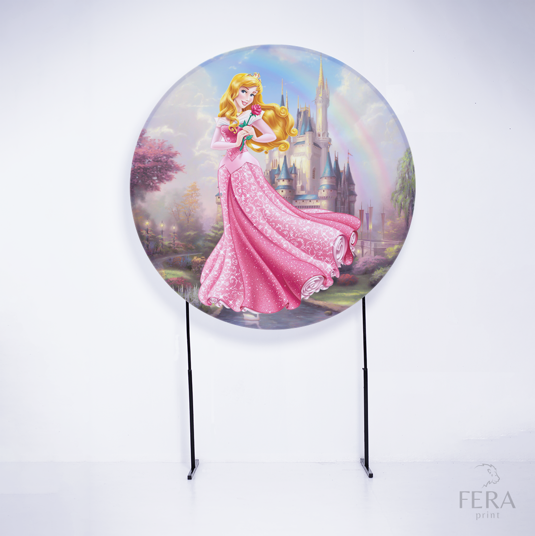 Painel Redondo Princesa Adormecida Sublimado