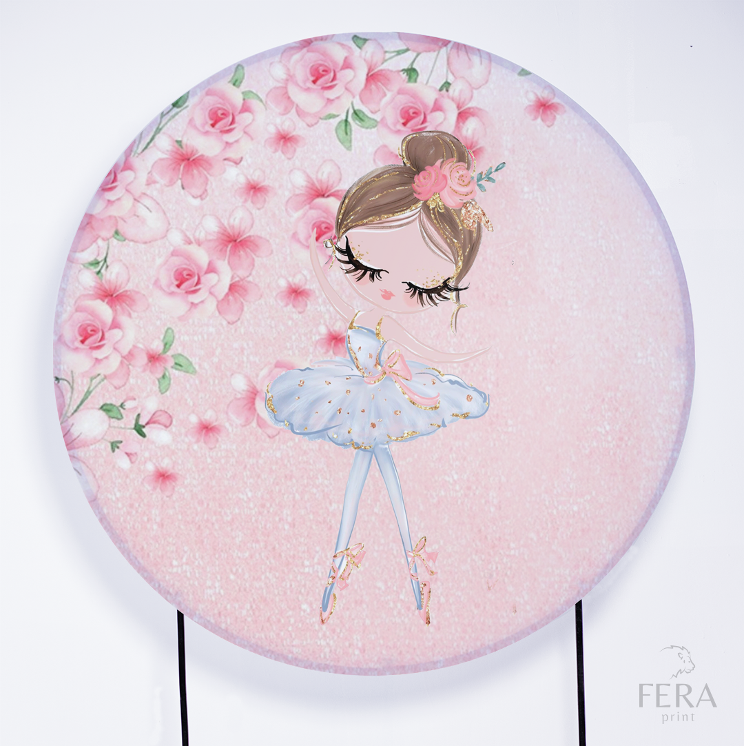 Painel Redondo Bailarina Moça Sublimado