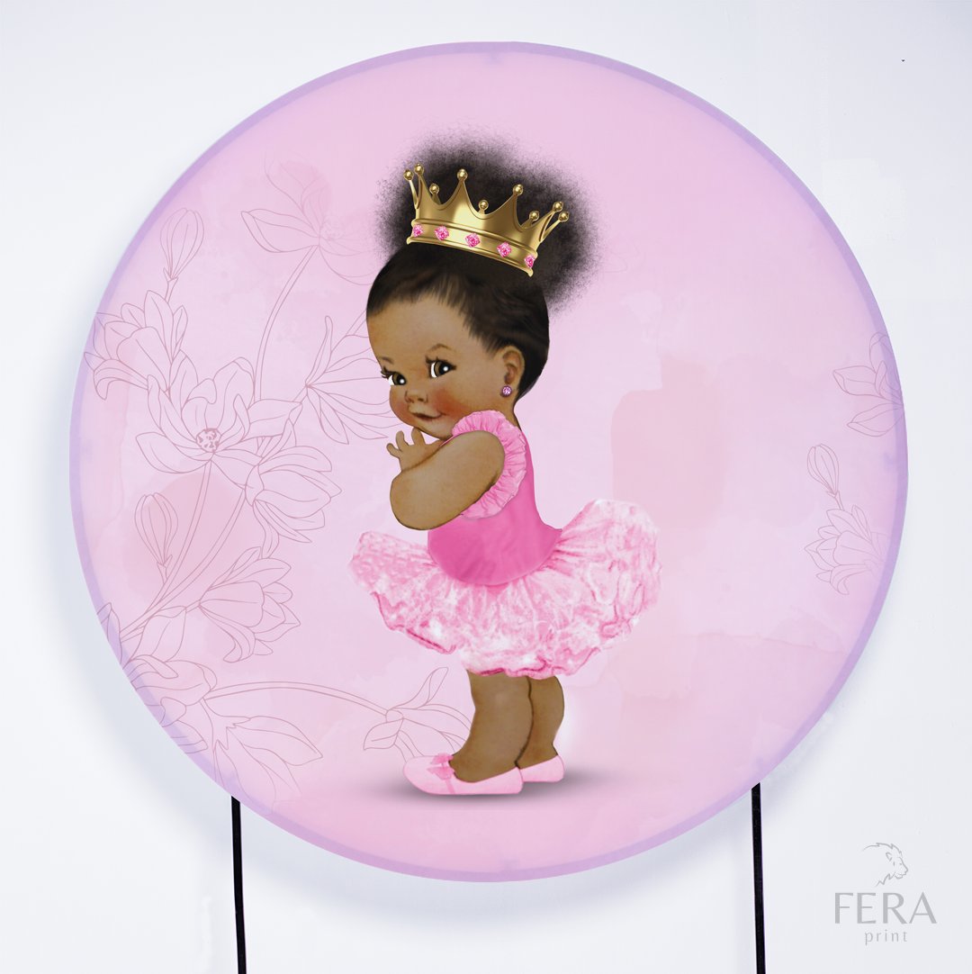 Painel Redondo Bailarina Baby Sublimado
