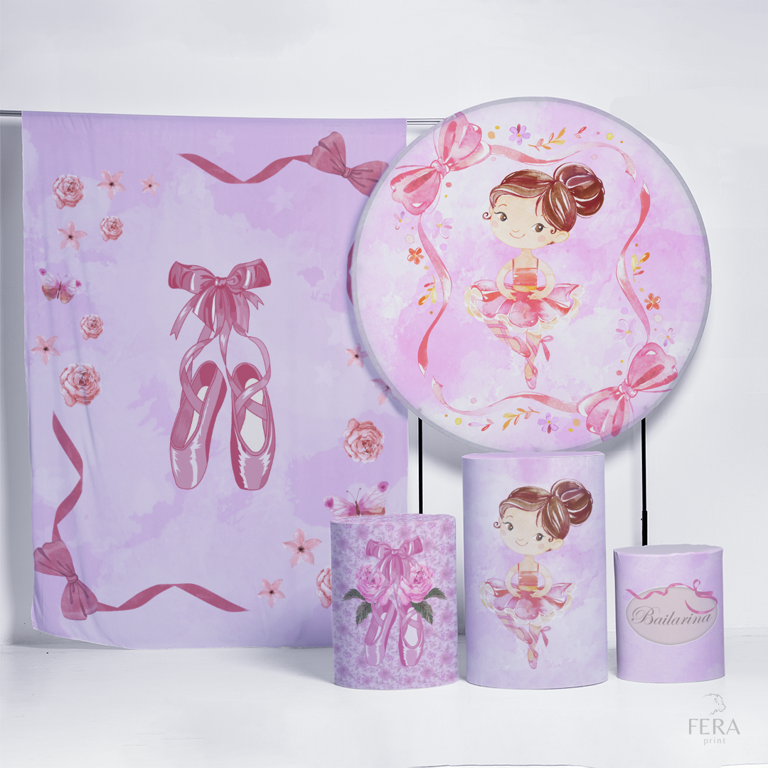 Kit Painéis + Trio Capa Cilindro Casado Bailarina c/ Elástico Veste Fácil