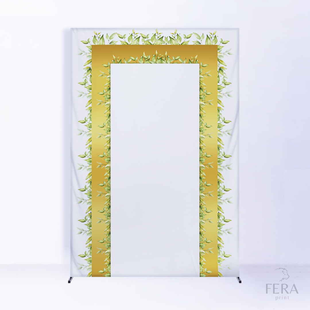 Painel Lateral Batizado Dourado c/ Forro