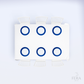 Kit 6 Capas de Sousplat Bela Azul Sublimado