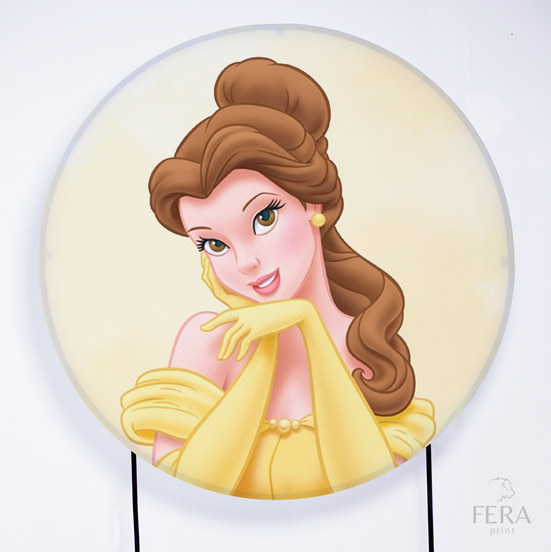 Kit Capa Cilindros + Capa  Painel Bela e a Fera Amarelo Sublimado