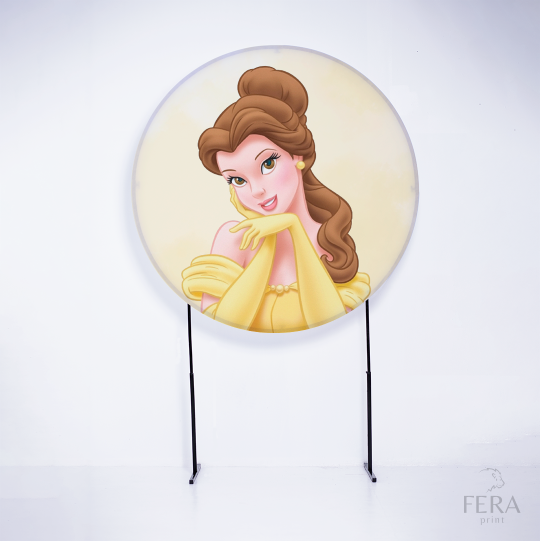 Kit Capa Cilindros + Capa  Painel Bela e a Fera Amarelo Sublimado