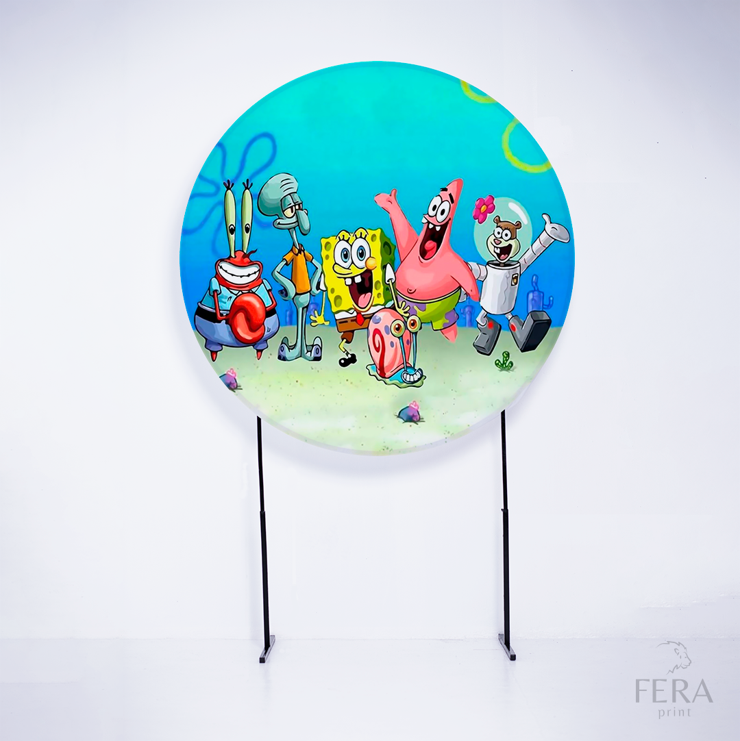 Painel Redondo Bob Azul Sublimado