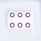 Kit 6 Capas de Sousplat Bolo Roxo Sublimado