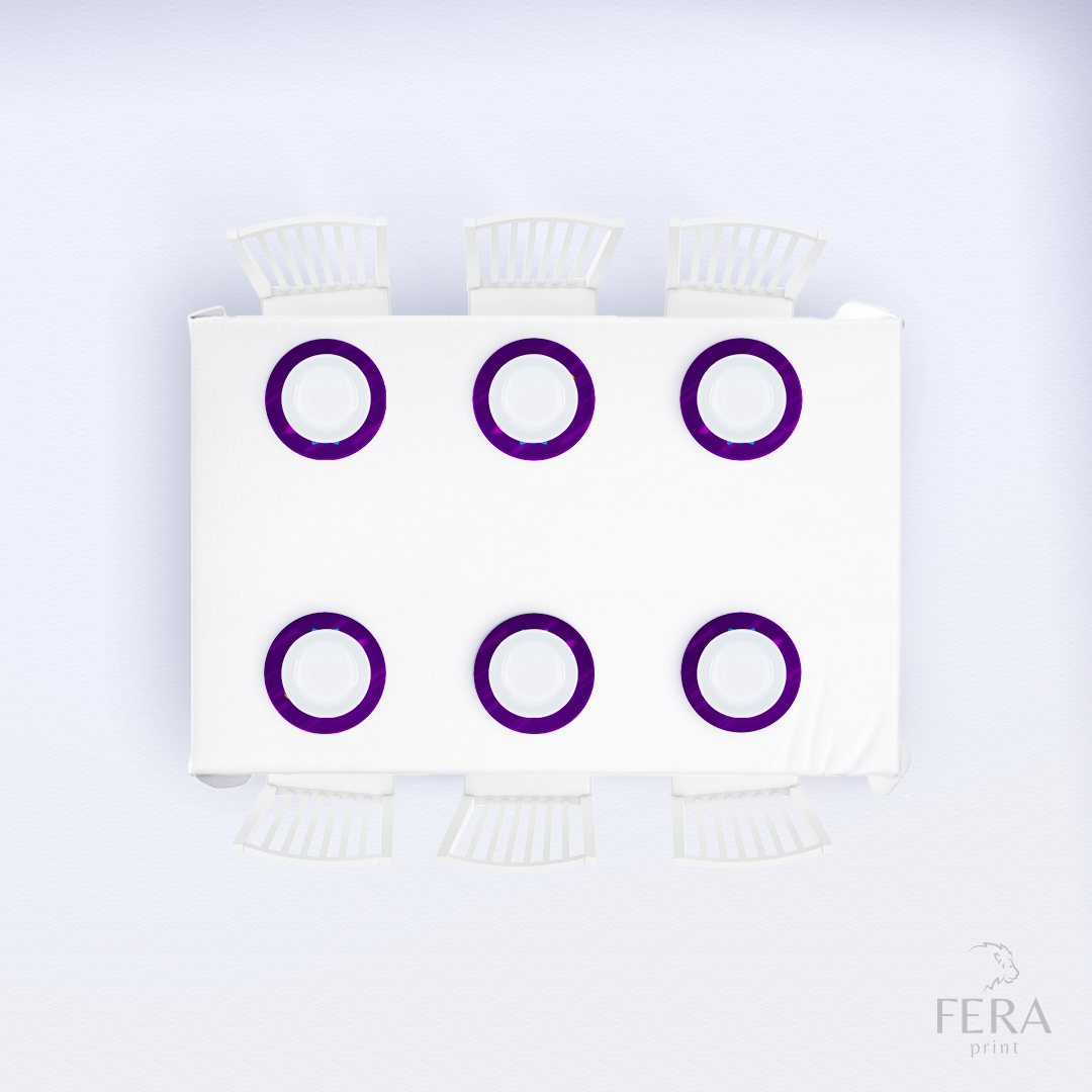 Kit 6 Capas de Sousplat Bolo Roxo Sublimado