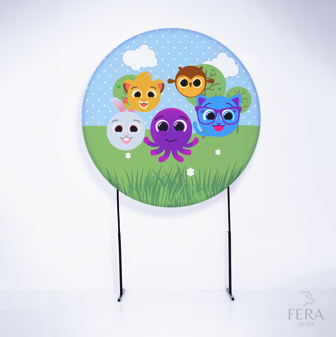 Kit Capa Cilindros + Capa Painel Bichinhos Fofo Baby Sublimado