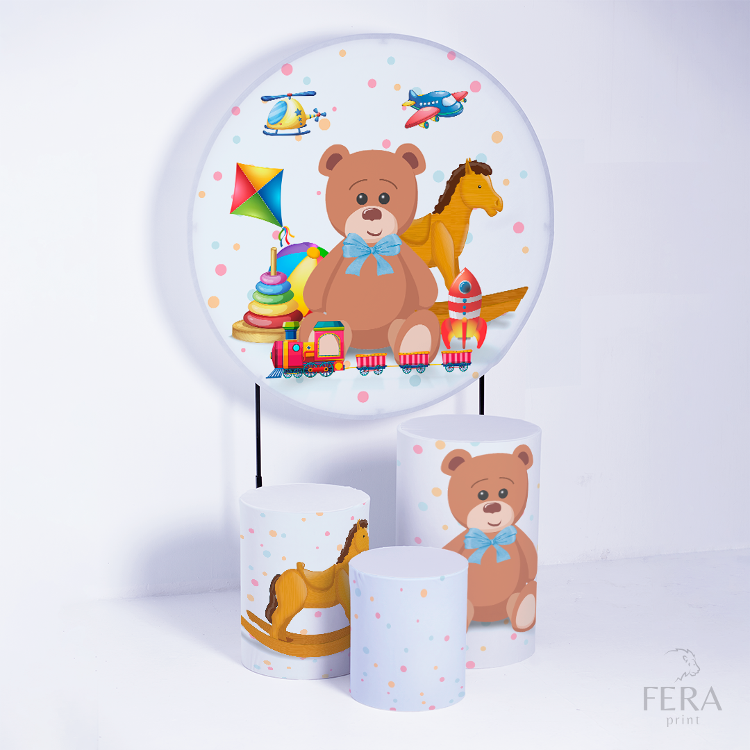 Kit Capa Cilindros + Capa Painel Brinquedos Sublimado
