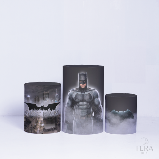 Trio Capa Cilindro Herói Morcego Gotham c/ Elástico