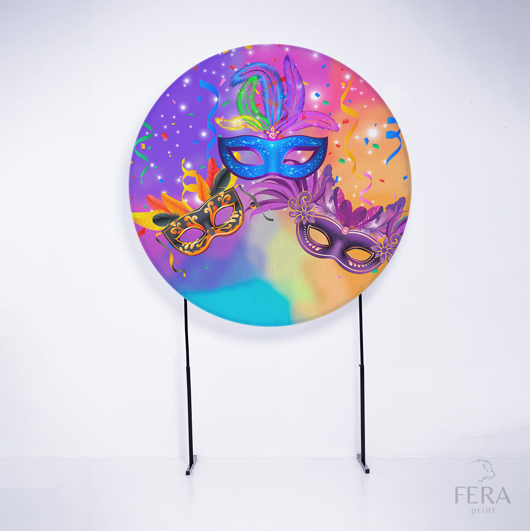 Kit Capa Cilindros + Capa Painel Carnaval Colorido Sublimado