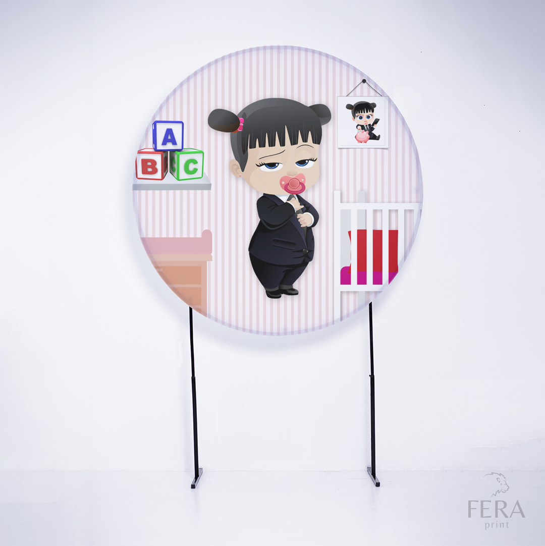 Painel Redondo Poderosa Chefinha Desenho Sublimado