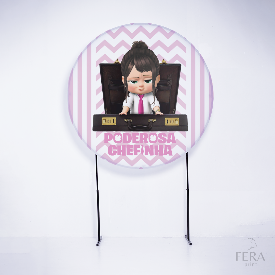 Painel Redondo Poderosa Chefinha Boss Sublimado