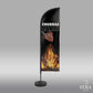Wind Banner Churrascaria Face Dupla Somente a Bandeira