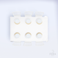 Kit 6 Capas de Sousplat Chuva Dourada Branco Sublimado