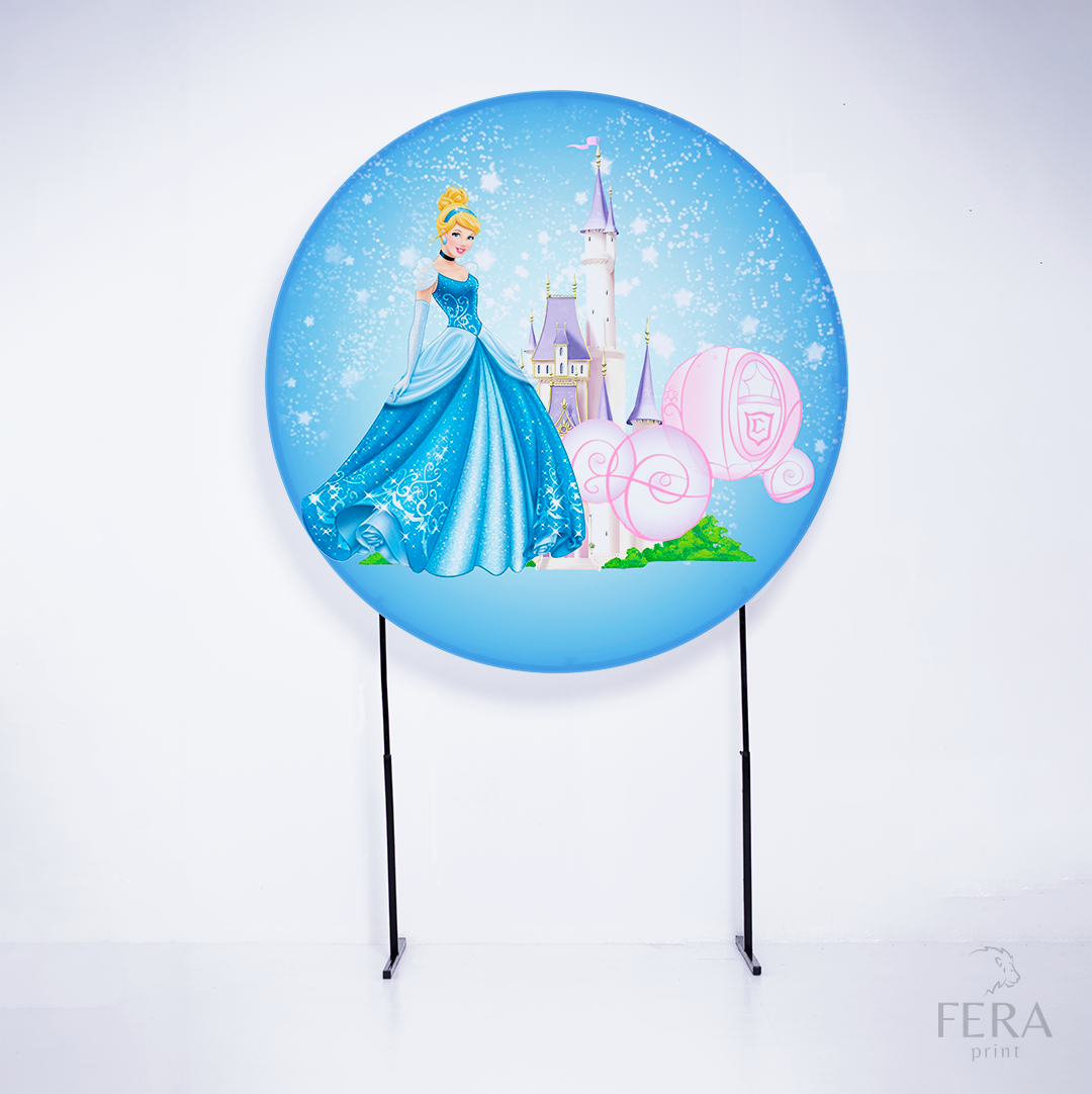 Painel Redondo Princesa Castelo Sublimado