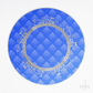 Kit 6 Capas de Sousplat Coroa Azul e Prata Sublimado