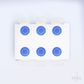 Kit 6 Capas de Sousplat Coroa Azul e Prata Sublimado