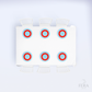 Kit 6 Capas de Sousplat Circo Azul e Vermelho Sublimado