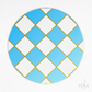 Kit 6 Capas de Sousplat Circo Xadrez Azul Sublimado