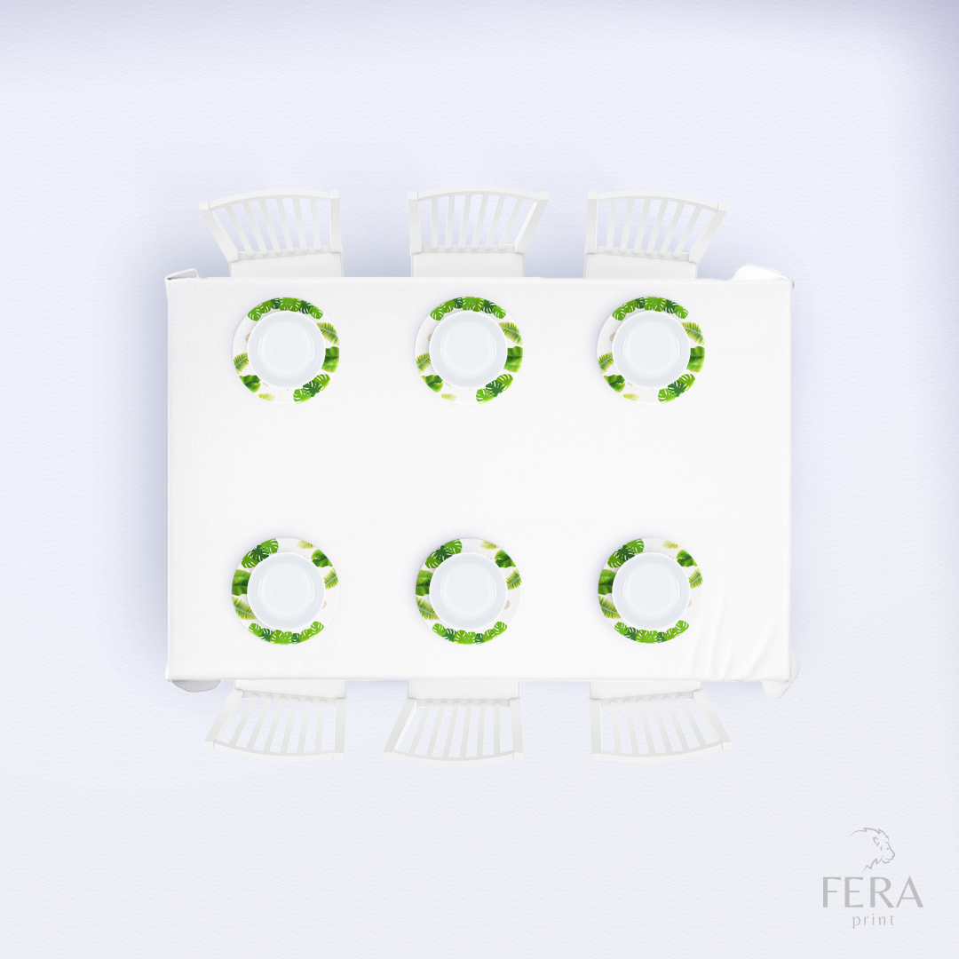 Kit 6 Capas de Sousplat Dino Baby Folhas Sublimado