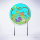 Painel Redondo Dino Baby Azul Sublimado