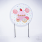 Painel Redondo Doce Cupcake Sublimado
