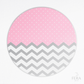 Kit 6 Capas de Sousplat Poá Rosa e Zig Zag Sublimado