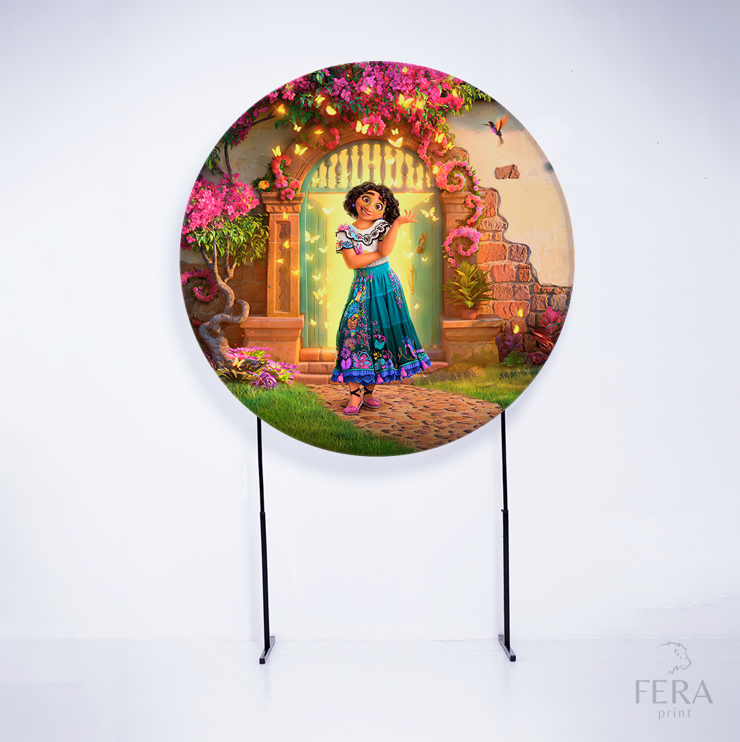 Painel Redondo Família Encantada Sublimado