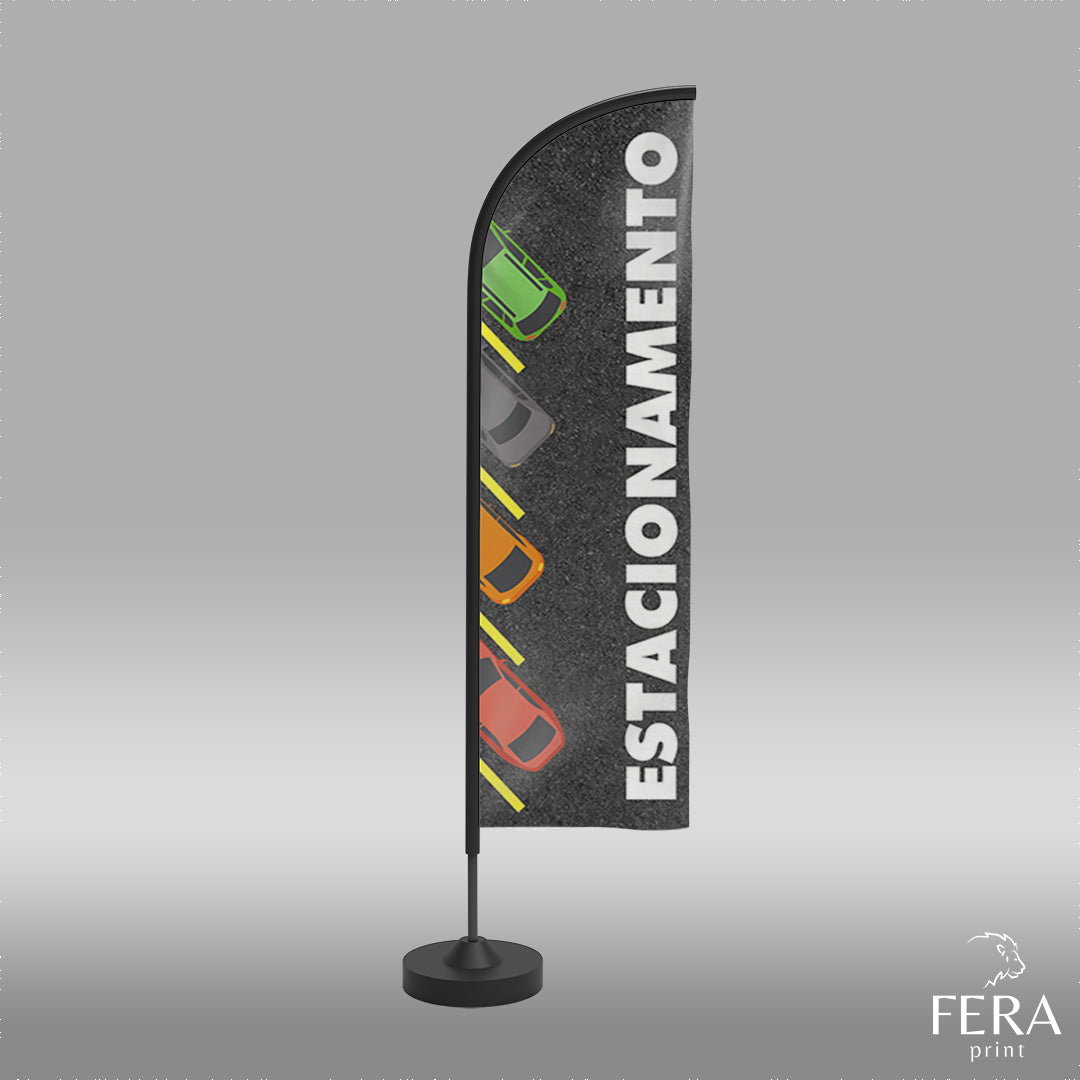 Wind Banner Estacionamento Face Dupla Somente a Bandeira