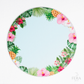 Kit 6 Capas de Sousplat Tropical Flamingos Azul Sublimado