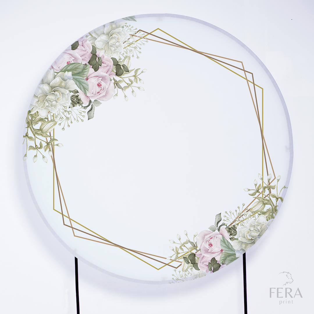 Kit Capa Cilindros + Capa Painel Floral Geometrico Sublimado