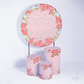 Kit Capa Cilindros + Capa Painel Floral Rosa Sublimado