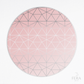 Kit 6 Capas de Sousplat Geométrico Rosa e Prata Sublimado