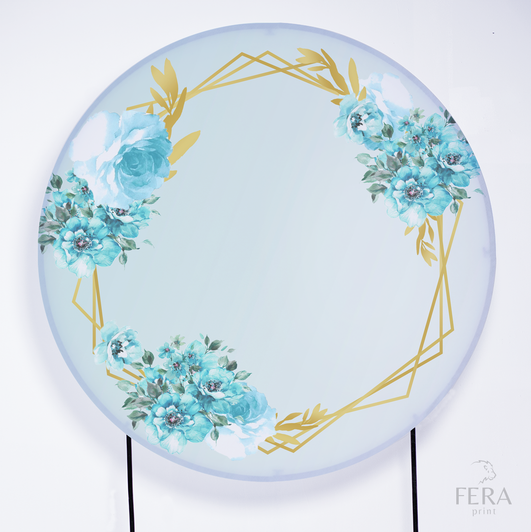 Kit Capa Cilindros + Capa Painel Floral Turquesa Sublimado
