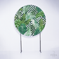 Painel Redondo Folhas Verde Sublimado