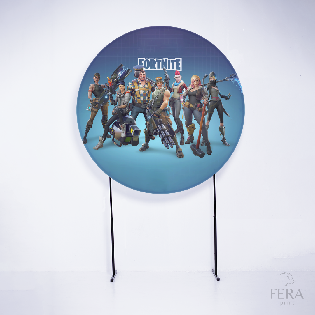 Painel Redondo Game Personagens Sublimado