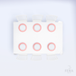 Kit 6 Capas de Sousplat Xadrez Vermelho Sublimado
