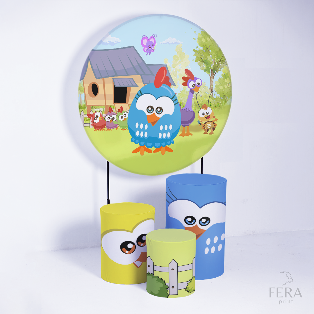 Kit Capa Cilindros + Capa Painel Galinha Kid Sublimado