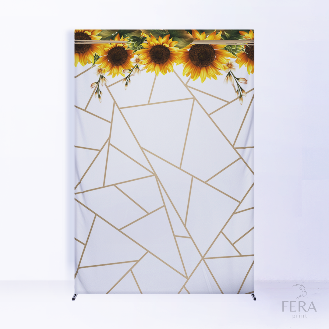 Painel Lateral Branco Girassol c/ Forro