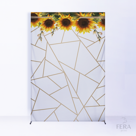 Painel Lateral Branco Girassol c/ Forro