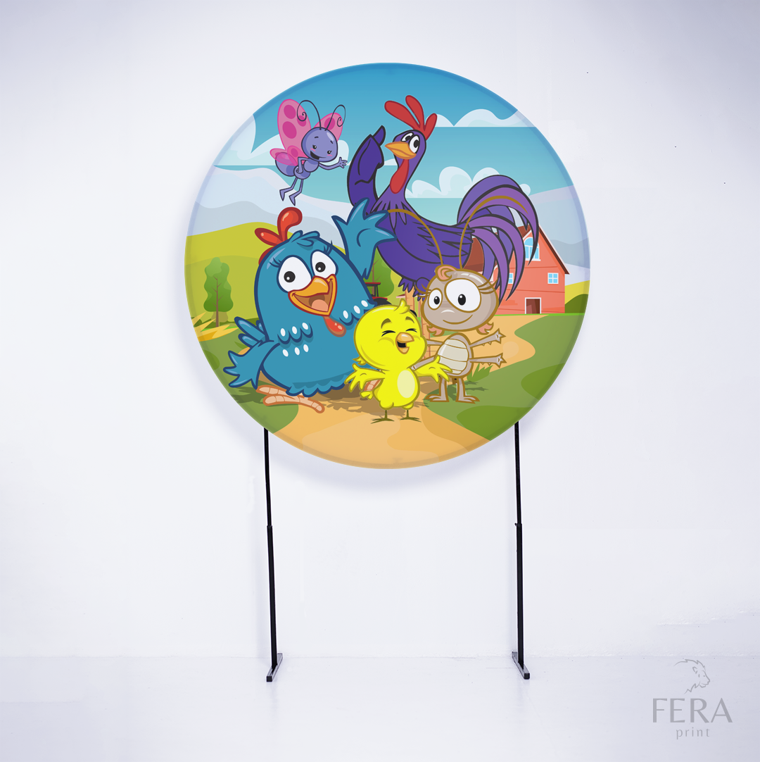 Painel Redondo Galinha Sublimado