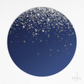 Kit 6 Capas de Sousplat Azul e Glitter Prata Sublimado