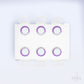 Kit 6 Capas de Sousplat Glitter Roxo Sublimado